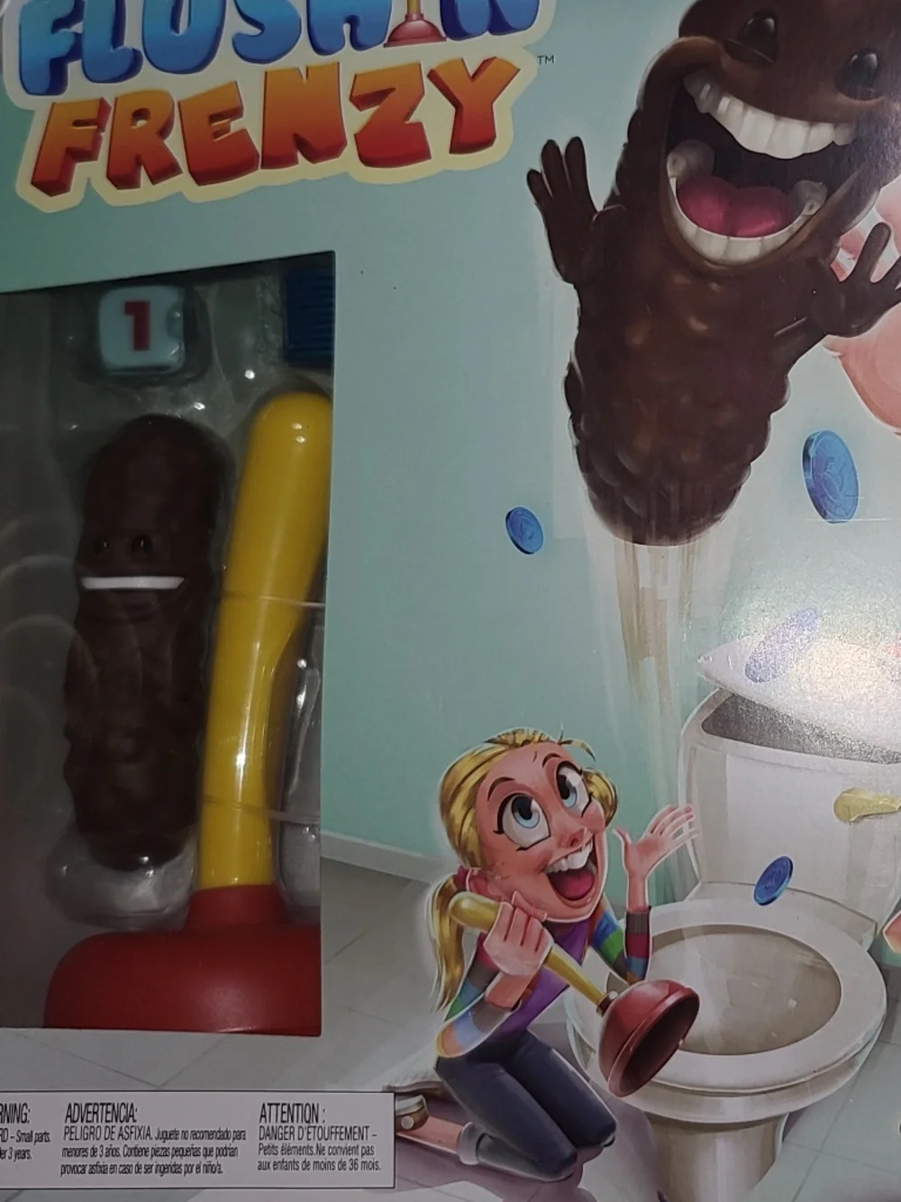 Mattel Games Flushin' Frenzy Kids Game, Family Game with Toilet & Plunger New!!!